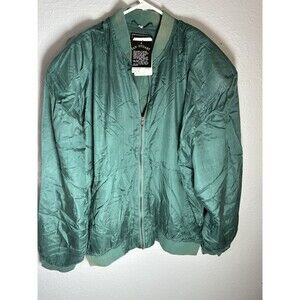 NWT—Vintage Women’s Silk Jan Stuart Padded Windbreaker Green Size XL